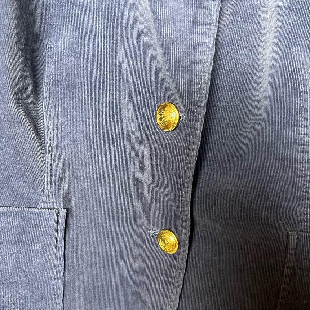 Talbots Plus size Corduroy Steel blue Blazer- 22 - Picture 2 of 11
